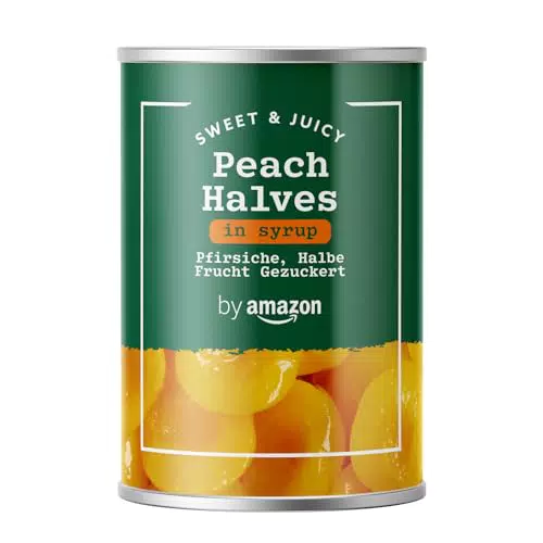 Amazon Pfirsiche, gezuckerte halbe Früchte für Snacks und Desserts