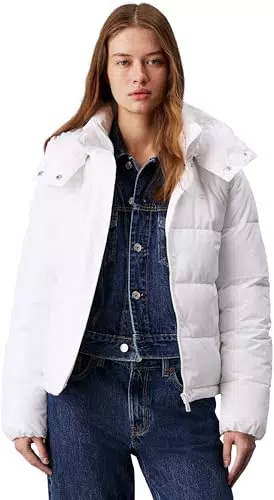 Calvin Klein Jeans MATTE MONOLOGO ND SHORT PUFFER Gerade Damen