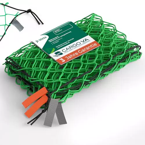 CargoVA Anhängernetz 1,5x2,2M – Sicheres Anhängernetz mit Gummiseil und Eckmarkierung