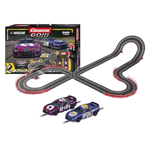 Carrera GO Nascar Rennbahn-Set für 2 Spieler | Ab 6 Jahren geeignet