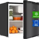 CHIQ Mini Bar Kühlschrank 46 L, leiser 35 dB, ideal für Büro und Schlafzimmer