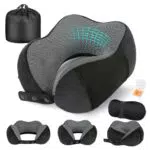 Cirorld Nackenkissen für Flugreisen – Ergonomisches Memory Foam Reisekissen mit Zubehör