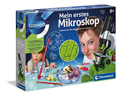 Clementoni Galileo Lab Mikroskop für Kinder ab 8 Jahren – Biologie-Labor für kleine Forscher