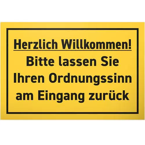 DankeDir Wanddeko "Chaos" – Lustiges Spruchschild für Geschenke und Partys