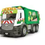 Dickie Toys Action Truck Müllauto mit Sound, Warnlicht und Ladefunktion für Kinder