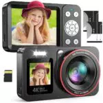 Digitalkamera 4K 64MP FHD für Kinder – Kompaktkamera mit 18X Zoom und 64GB SD Karte
