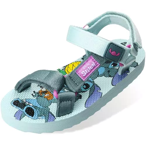 Disney Stitch Kinder Sandalen Zehentrenner mit verstellbaren Riemen für Mädchen
