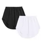 DOINEUFL Damen Blusenrock - Elegante Blusenrock Verlängerung mit Knöpfen