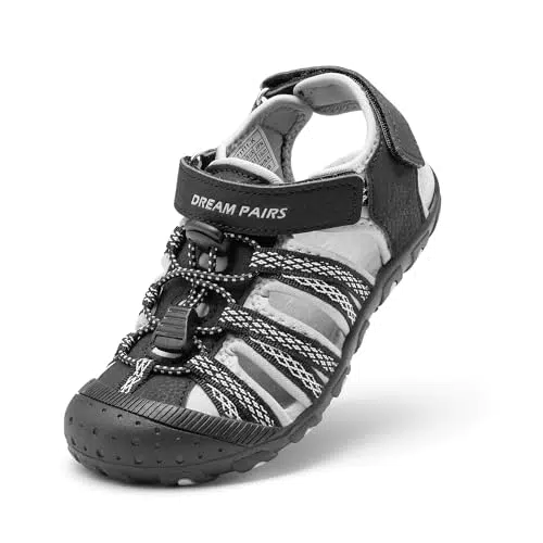 DREAM PAIRS Sandalen für Kinder – Atmungsaktive Outdoor Sportsandalen mit Klettverschluss