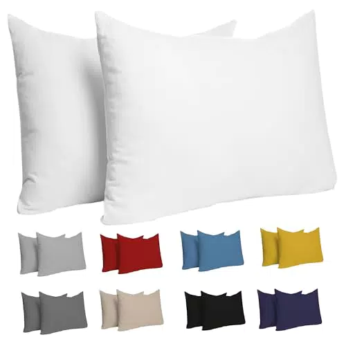 Kissenbezug 40 x 80 - 100% Jersey Baumwolle 150 g/qm Kissenbezüge -Anthrazit - Für Kissen 40 x 80 cm - Kissenhülle - Kissenbezug - Resistent und Hypoallergen - Dreamzie