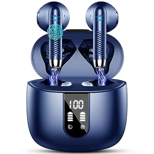 Bluetooth Kopfhörer,  In Ear Kopfhörer Kabellos Bluetooth 5.3 Kabellose Kopfhörer mit 4 Mic