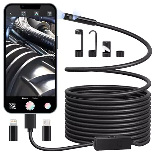 Endoskopkamera 1080P HD mit 8 LED, IP67 wasserdicht, für Android und iOS