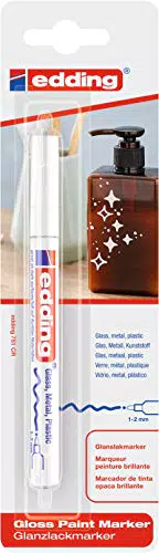 Edding 751 Glanzlackmarker - Rundspitze 1-2 mm - wasserfest und stark deckend
