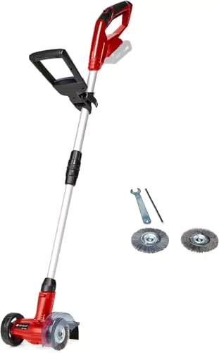 Einhell Akku-Fugenreiniger GC-CC 18 Li Solo – Teleskop-Führungsholm, Bürsten wechselbar