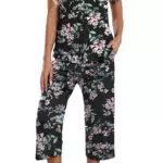 Ekouaer Schlafanzug Damen V-Ausschnitt Kurzarm Pyjama Set mit Taschen