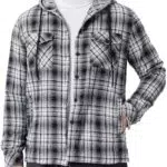 Elegancity Herren Kapuzenjacke Kariert Langarm Freizeitjacke Blouson
