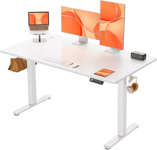 ErGear Höhenverstellbarer Schreibtisch mit 4 Memory-Funktionen, 140x70 cm