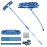Fensterputzer Teleskop 2-in-1 Set mit Ausziehbarem Wischer und Biegbarem Kopf