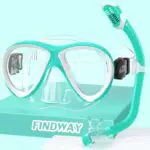 Findway Schnorchelset Kinder – 180° Panorama Tauchmaske mit Anti-Leck Design