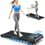 FOUSAE Walking Pad Laufband für Zuhause, 1-10 km/h, 9% Steigung, Fernbedienung