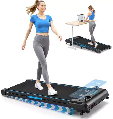 FOUSAE Walking Pad Laufband für Zuhause, 1-10 km/h, 9% Steigung, Fernbedienung