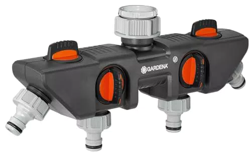 Gardena 4-Wege-Verteiler für bis zu 4 Geräte am Wasserhahn, Modell 8194-20