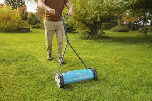 Gardena Spindelmäher Classic 400 – Geräuscharmer Handrasenmäher für 200 m²
