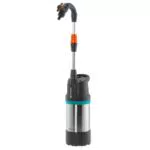 Gardena Regenfasspumpe 4700/2: Automatische Tauchdruckpumpe mit Filter und Regulierventil