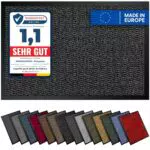 Gentle North Hochwertige Fußmatte Beige Schwarz 40x60cm groß für Innen & Außen - Schmutzfangmatte rutschfest