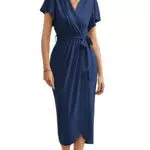 GRACE KARIN Damen Cocktailkleid Rüschen Slim Fit Bleistiftschnitt Elegant