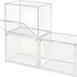 GUDEMAY transparente Kunststoffbox mit magnetischem Verschluss für Aufbewahrung