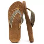 Guyarns Flip Flops Damen, Damen Flip Flops mit Strasssteinen für Sommer Strand Weiche dicke slide Sandalen