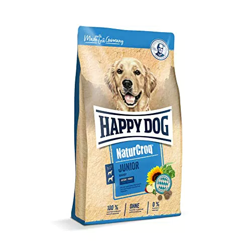 Happy Dog 60514 NaturCroq Puppy Alleinfutter mit Kräutern für Welpen ab 4 Wochen bis 6 Monate 15 kg Inhalt