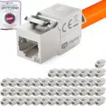 HB-DIGITAL 16x Cat 6a Keystone RJ45 Modul Buchse für 10 Gbit/s Netzwerke