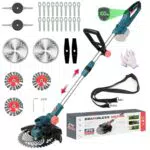 Hengriacly Akku Rasentrimmer 18V, 2-in-1 Rasenkantenschneider mit Bürstenlosem Motor