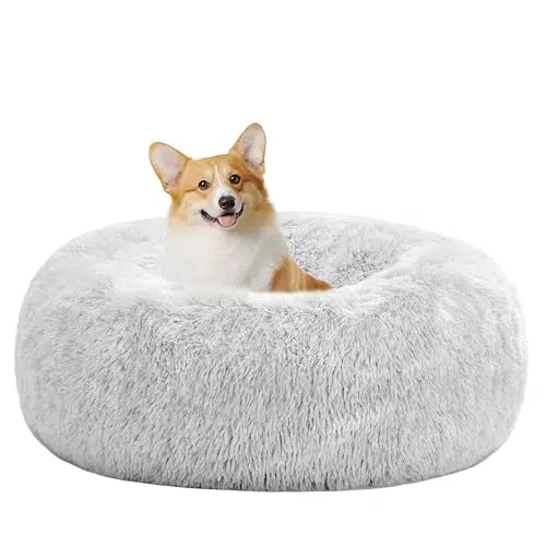 HMTOPE Orthopädisches Hundebett Donut - Kuscheliges Hundekissen für Hunde und Katzen