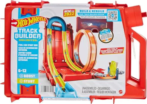 Hot Wheels Autorennbahn mit Looping und Aufbewahrungsbox, HDX78