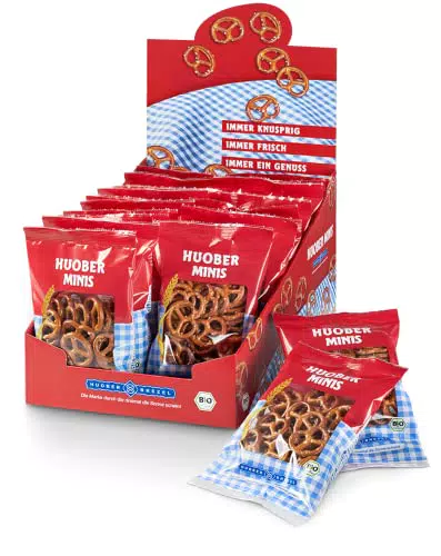 Huober Bio Mini Brezel - Kleine Brezelchen im Portionsbeutel
