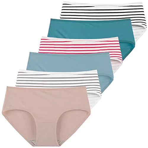 INNERSY Damen Slip Baumwolle Hipster Unterwäsche Stretch Pantys