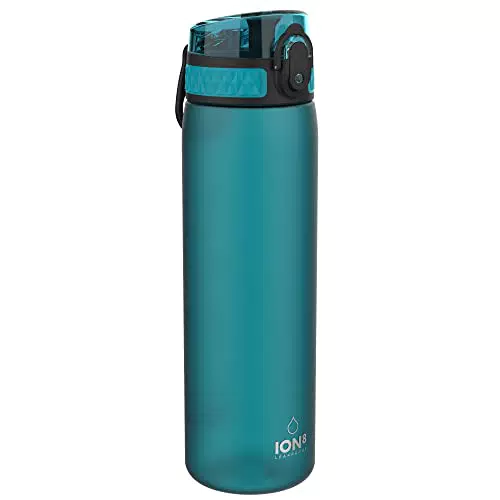 ion8 Trinkflasche Auslaufsicher mit Einhandöffnung und Klappdeckel, BPA-frei