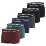 JACK & JONES Herren Boxershorts Basic Trunks Stretch Unterwäsche Set Baumwolle