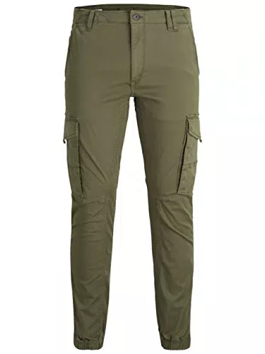 Jack & Jones Herren Cargo Jogger Pants Paul Flake AKM 542 Twill Gummibund
