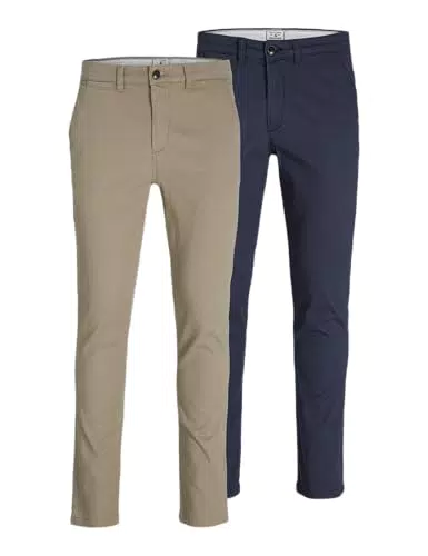 JACK & JONES Herren Jjimarco Jjdave Akm Ghost Grey Noos Hose