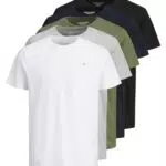 JACK & JONES Herren T-Shirt O-Neck JJECorp Logo Tee mit Frontprint 12151955 Navy Blazer L
