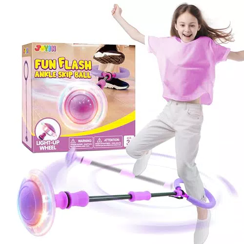 JOYIN Swing Wheel mit Lichtrad - Sportlicher Springring für Kinder ab 6 Jahren