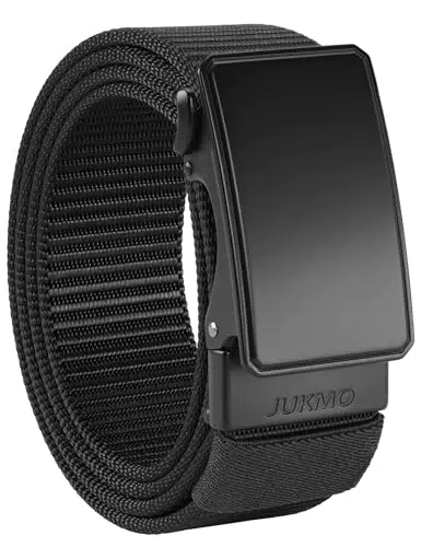 JUKMO Automatik Gürtel Herren, Nylon Ratsche Gürtel 3,8 cm