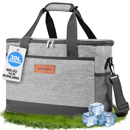 KAEFUYS Kühltasche 30L - Thermoisoliert, Faltbar und Wasserdicht für Outdoor Nutzung