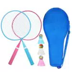 KH Federball Set für Erwachsene und Kinder mit Schlägern, Federbällen und Tasche