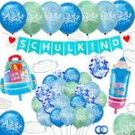 Komicea Einschulung Dekoration Set für Jungen - Banner und Ballons