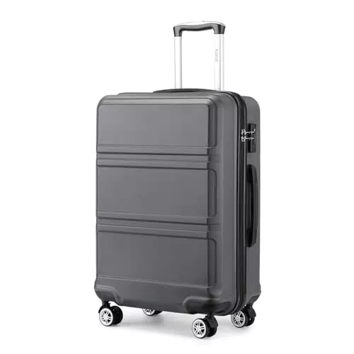 KONO Handgepäck Koffer Trolleys 55cm Leicht Hartschalenkoffer mit 4 Rollen und TSA Schloss